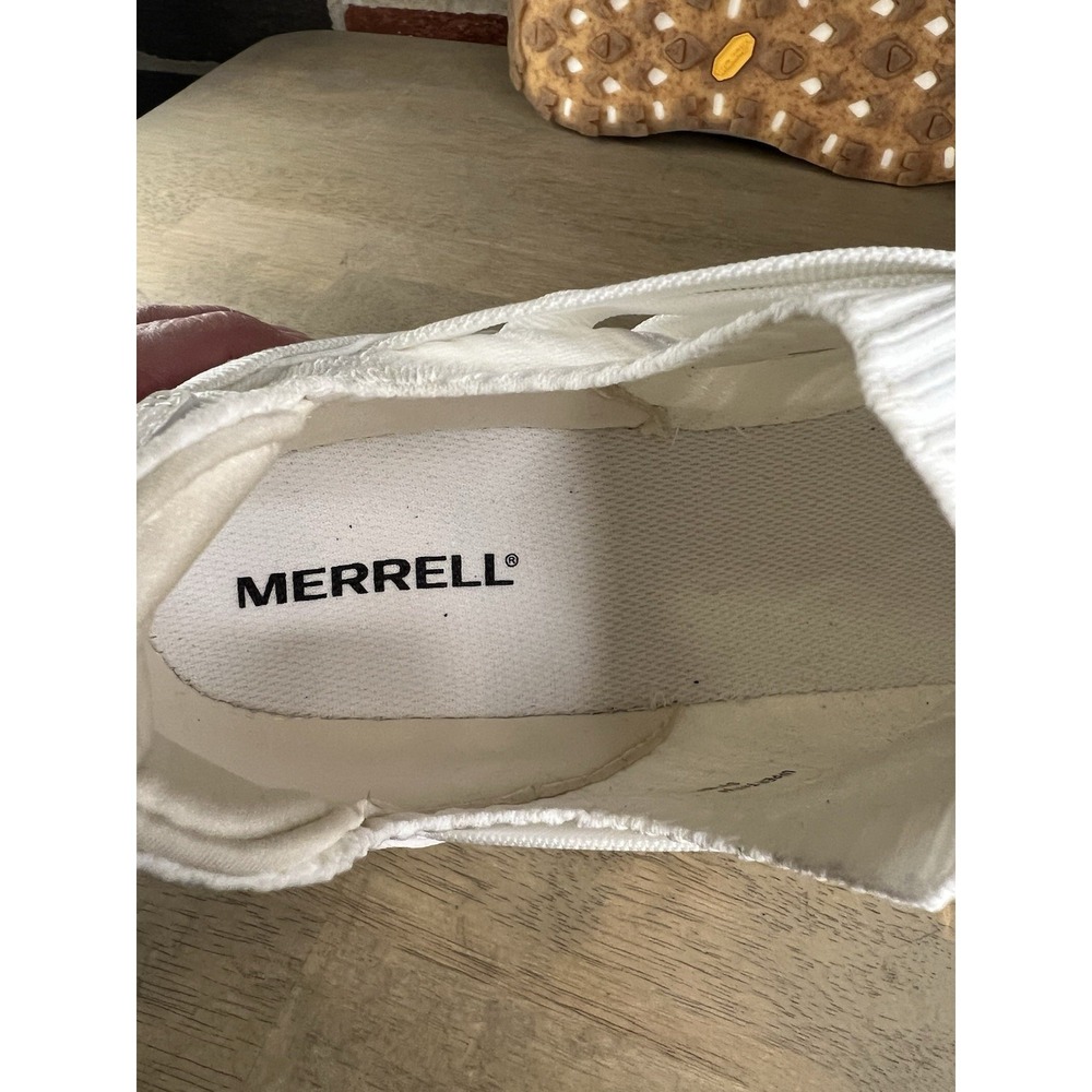 Merrell Embark Lace Casual Athletic Shoes Vibram J067305 White Mens Size 14 New - Picture 10 of 11